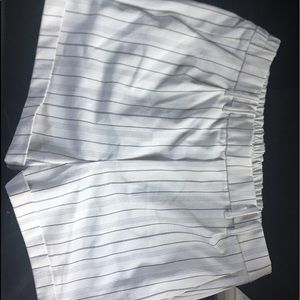White striped shorts